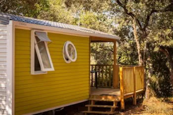 Mietunterkunft - Mobilheim Confort + Sunny 27M² (2 Zimmer - Überdachte Terrasse) + Tv - Camping Domaine de Gajan