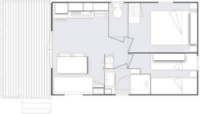 Mobile Home Confort + EVASION 30m² (2 bedrooms) - Covered terrace + TV + Clim — 9
