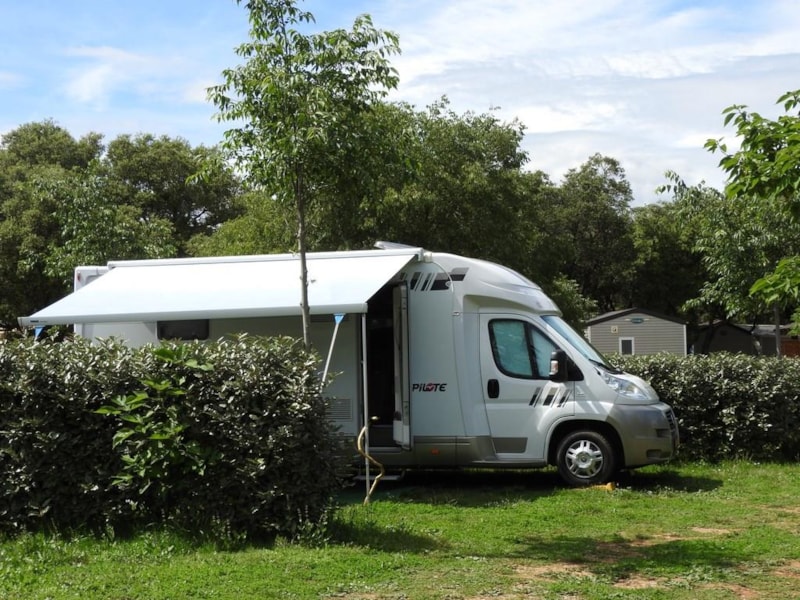 Stellplatz Confort (Zelt, Wohnwagen, Wohnmobil / 1 Auto / Strom 16A)