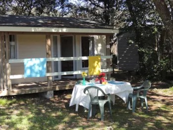 Mietunterkunft - Chalet Eco 27M² (2 Zimmer - Überdachte Terrasse ) + Tv - Camping Domaine de Gajan