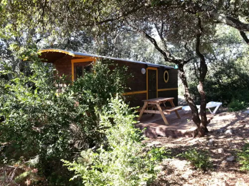 Huuraccommodatie(s) - Pipowagen (Met Sanitair) - image n°3 - Camping Ibie