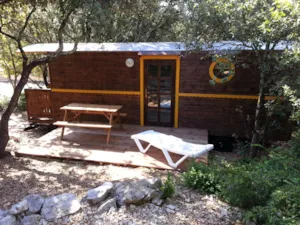 Locatif - Planwagen (mit sanitäranlagen) - Camping Ibie