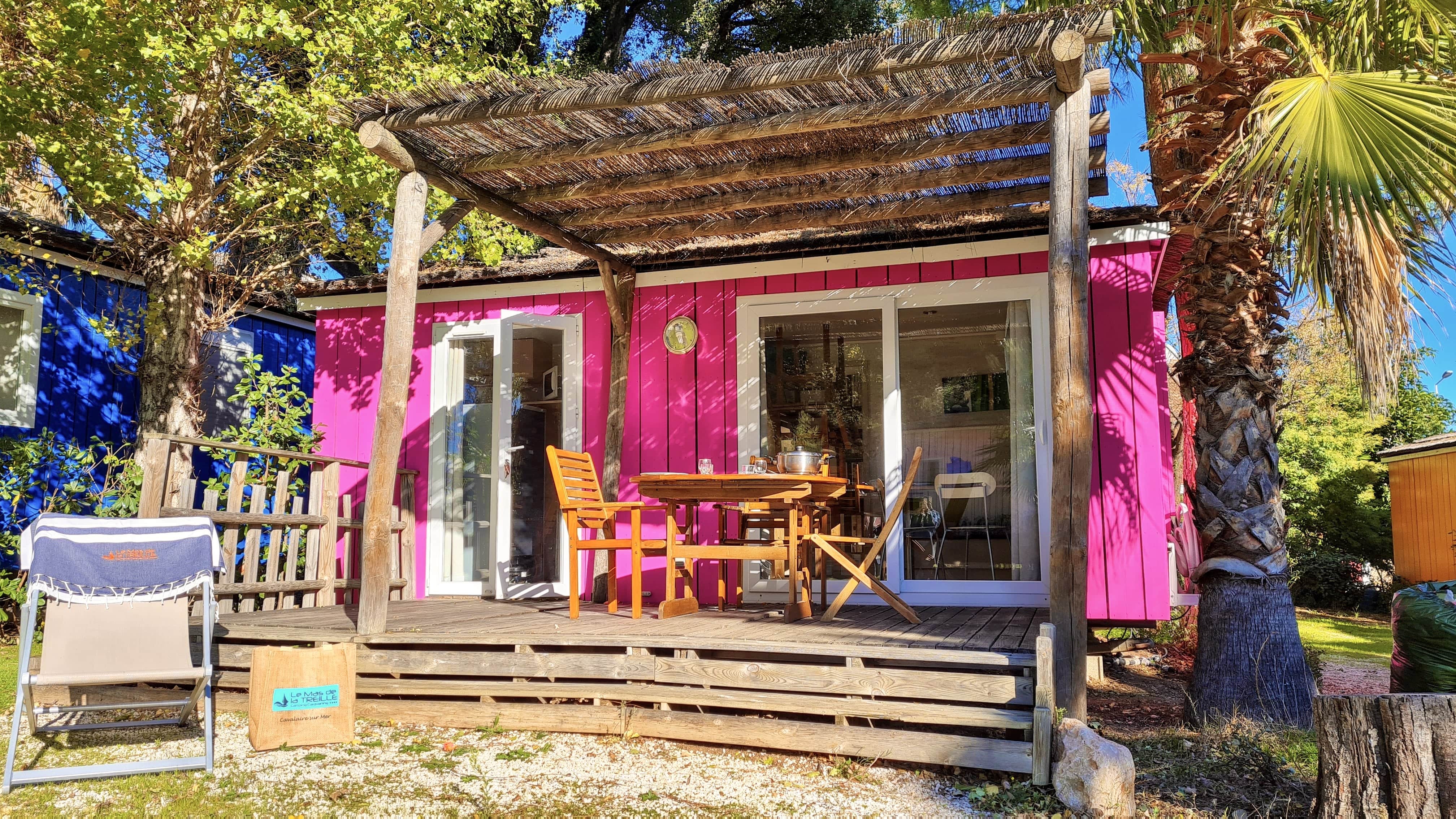 Location - Paillotte Baya Premium  24M² / 1 Chambre - Terrasse 11M² - Camping de la Treille