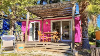Mietunterkunft - Paillotte Baya Premium 24M² / 1 Schlafzimmer - Terrasse 11M² - Camping de la Treille