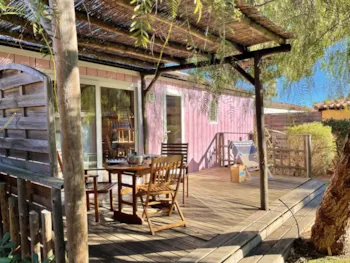 Mietunterkunft - Paillotte Bora Bora 39M² - 3 Schlafzimmer - Terrasse 18M² - Camping de la Treille