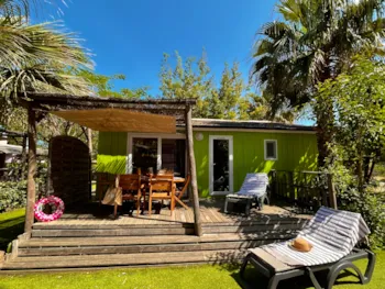 Mietunterkunft - Paillotte Boca Chica Premium 34M² - 3 Schlafzimmer - Terrasse 15M² - Camping de la Treille