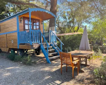 Mietunterkunft - Wohnwagen- 21M² / 1 Zimmer - Terrasse 3M² - Camping de la Treille