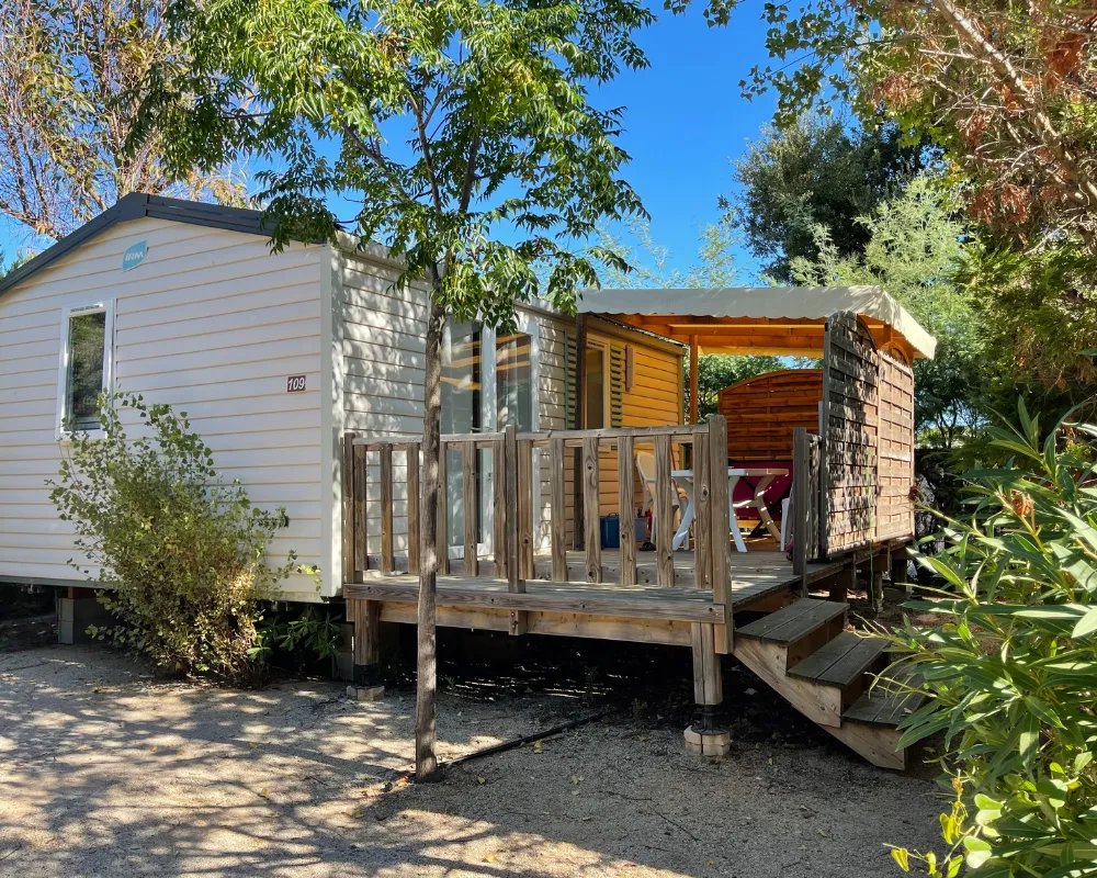 Alojamiento - Cottage Azur 24M² / 2 Habitaciones - Terraza 18M² - Camping de la Treille