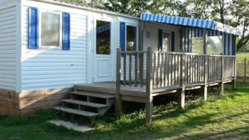 Mietunterkunft - Mobilheim Titania 2 Schlafzimmer + Überdachte Terrasse - - Camping Lac du Jaunay