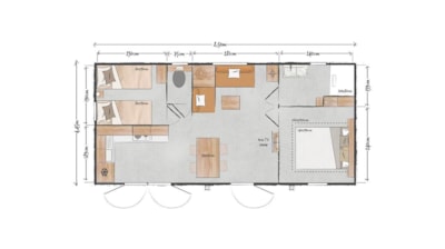 MH Ohara 844, 2 bedrooms, sleeps 4, air-conditioned, with barbecue