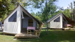 Location - Tente Lodge Aménagée - Camping Goyetchea
