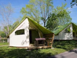 Location - Tente Lodge Aménagée - Camping Goyetchea