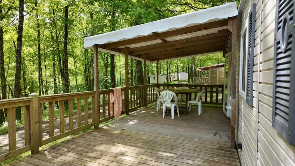 Location - Mobil Home Confort Bois 64 - Camping les Lacs d'Armagnac