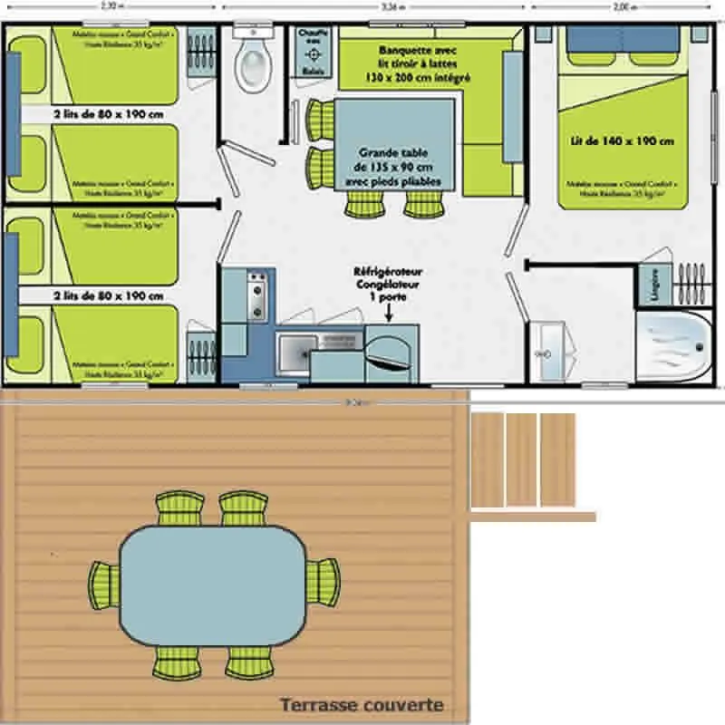 Le Riviera 3 - 3 Chambres + Tv + Clim -