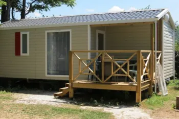 Huuraccommodatie(s) - Mobil-Home Malaga 4Pers. 2 Ch. Climatisé - Camping LA PLAGE DE VERDUZAN