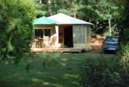 Accommodation - Tent Lodge Caraibes ** 2 Bedrooms / Without Toilet Block (Without Water) - YELLOH! VILLAGE - CAMPING LA CLAIRIERE
