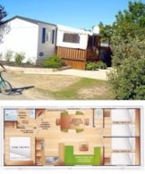 3-Bedroom Mobile Home, 6-Person, 36 M² Double-Slope Roof With Ground Level Wood Terrace 3-Bedroom Mobile Home, 6-Person, 36 M² Double-Slope Roof With Ground Level Wood Terrace