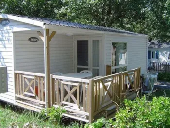 Mietunterkunft - Mobilheim Wohlfühlbereich Plus 2 Schlafzimmer 26 M² - Plein Air Locations - Camping Les Genêts