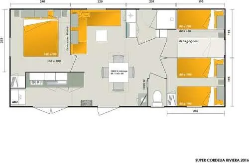 Mh  Gamme Espace  3 Chambres 34 M² 6 P