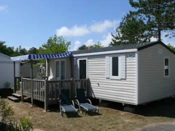 Mietunterkunft - Mobilheim Espace Plus Range 2 Schlafzimmer. 2 Bis 5 Personen. 28 M² - Plein Air Locations - Camping Les Genêts