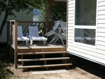 Mietunterkunft - Mobilheim Wohlfühlbereich 2 Schlafzimmer 26 M² 4 Personen - Plein Air Locations - Camping Les Genêts