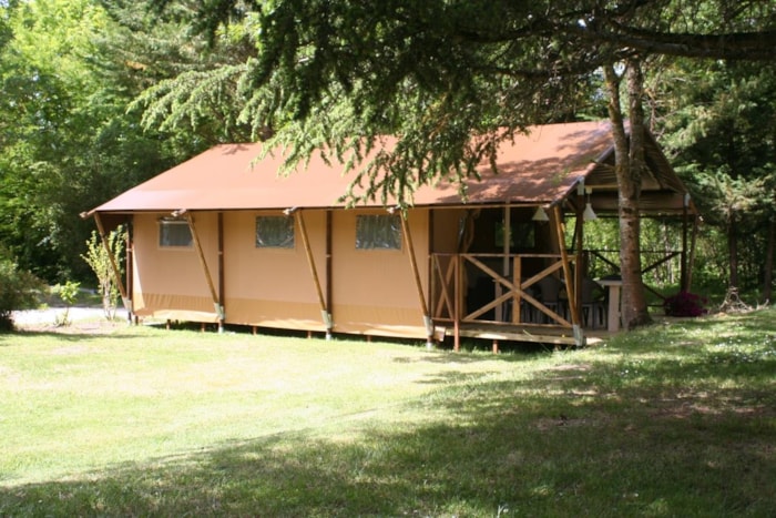Tente Lodge 38M² - 4 Adultes + 2 Enfants - Terrasse Couverte 16M²