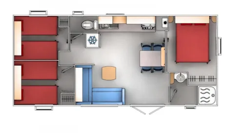 Location - Mobil-Home Confort (35M²) Avec Terrasse Couverte, Climatisé - image n°5 - Camping le Grand Cerf