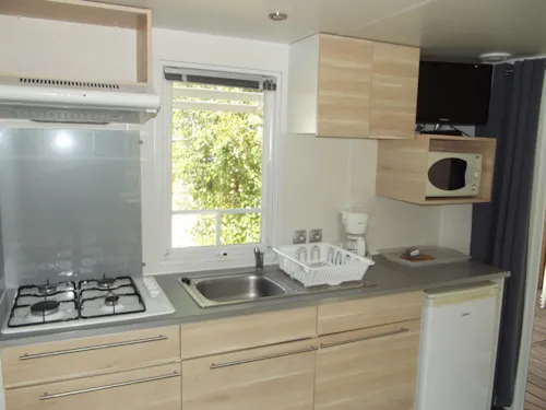 Location - Mobil-Home Confort (27M²) Avec Terrasse Couverte, 2 Chambres, Climatisé - image n°6 - Camping le Grand Cerf