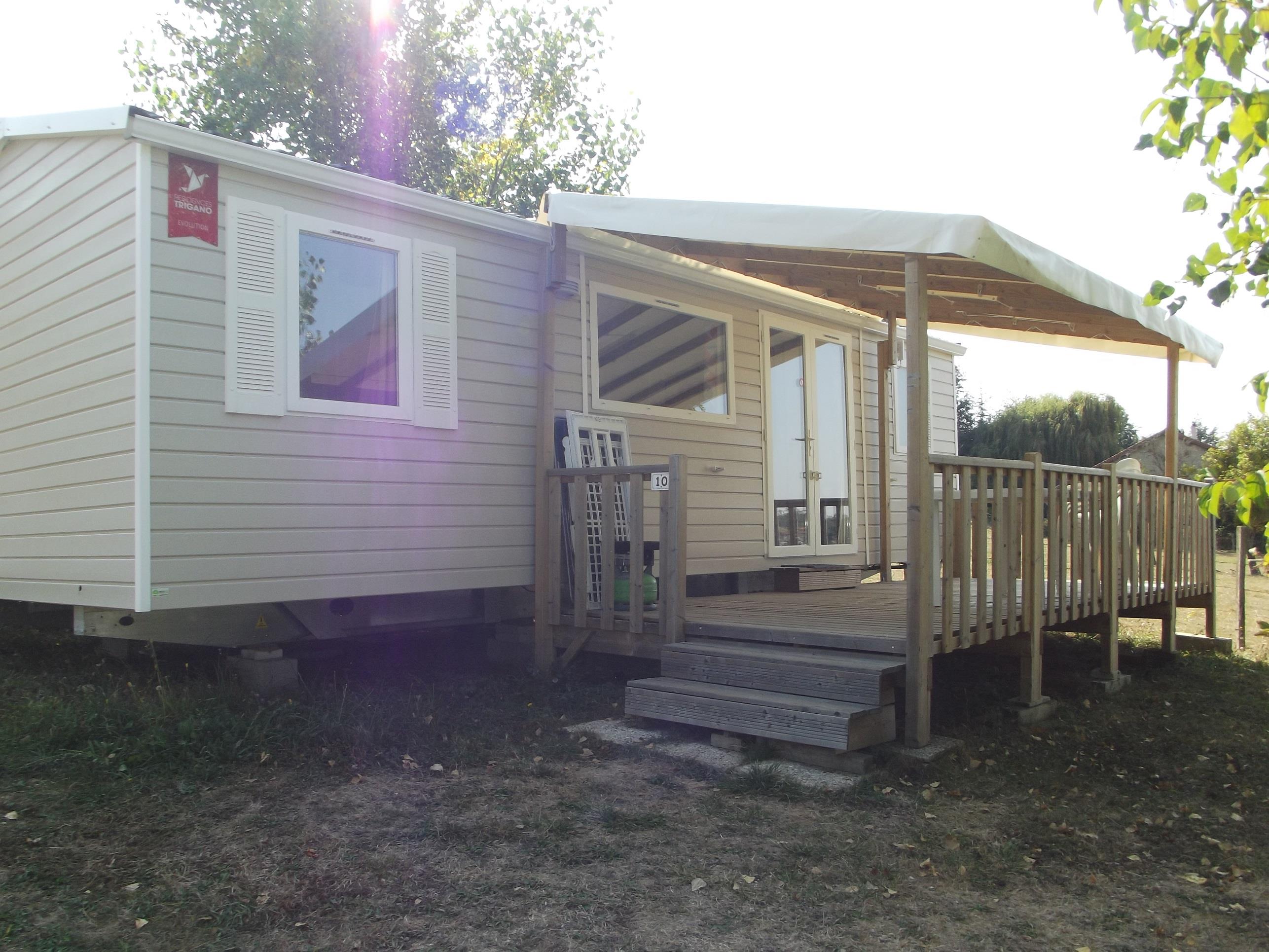 Accommodation - Mobil Home Grand Confort (35M²) With Covered Terrace, 3 Bedrooms Air-Conditioned - Camping le Grand Cerf