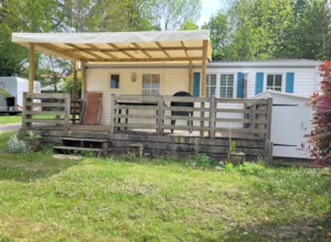 Locatif - Mobil-home Confort Supérieur (32m²) avec terrasse couverte, 2 chambres, climatisé - Camping le Grand Cerf