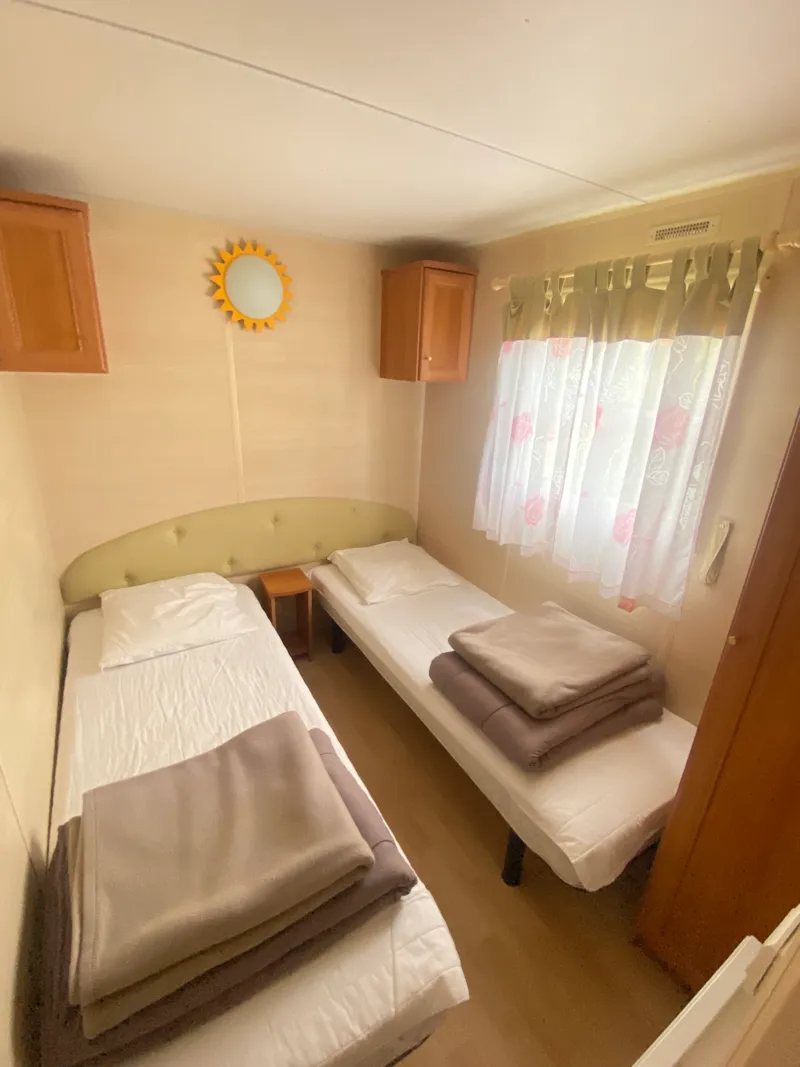 Mobil-Home Premium 6P Avec Terrasse Couverte, 3 Chambres, Climatisé, Lave-Vaisselle, Tv