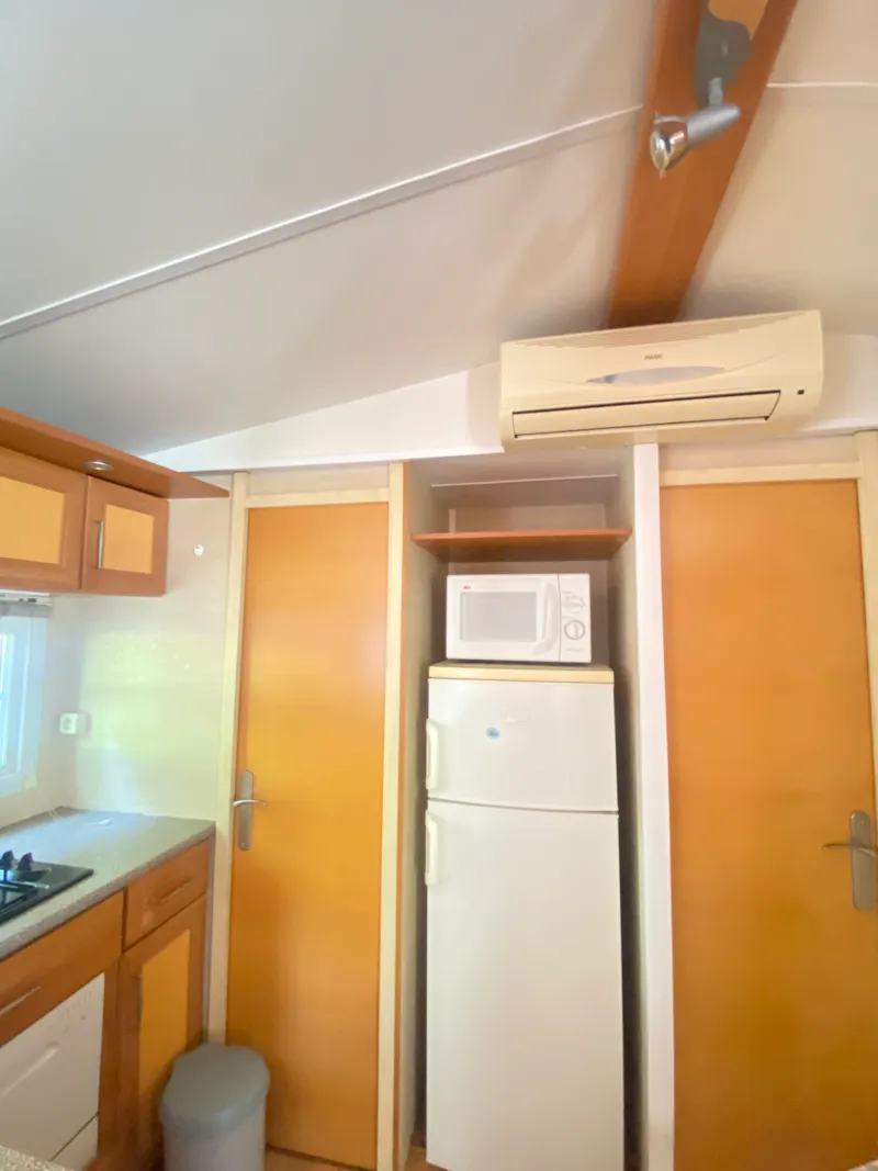 Mobil-Home Premium 6P Avec Terrasse Couverte, 3 Chambres, Climatisé, Lave-Vaisselle, Tv