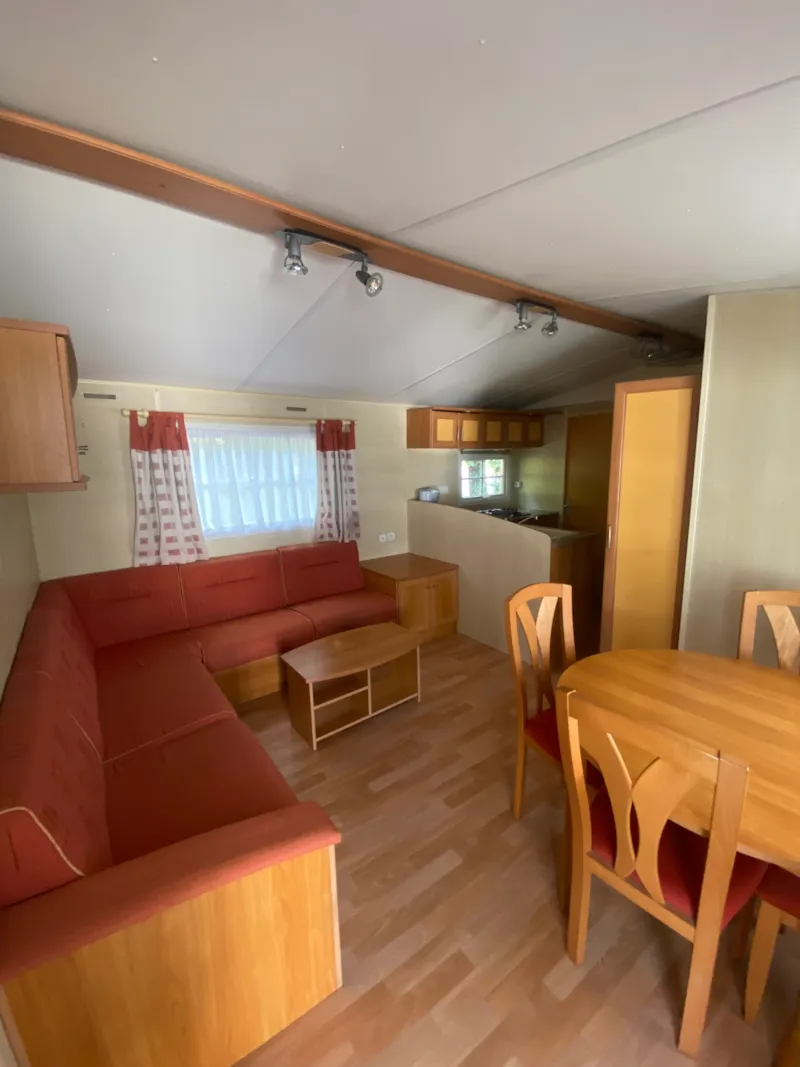 Mobil-Home Premium 6P Avec Terrasse Couverte, 3 Chambres, Climatisé, Lave-Vaisselle, Tv