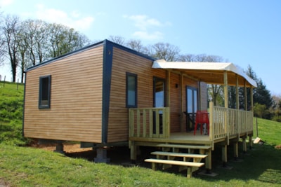 Mobil-home PREMIUM (33m²) , 2 bedrooms, air conditioning, TV, Dishwasher, terrace, Queen Size bed