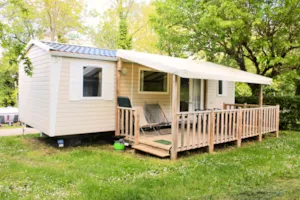 Locatif - Mobil-home Confort (35m²) avec terrasse couverte, climatisé - Camping le Grand Cerf