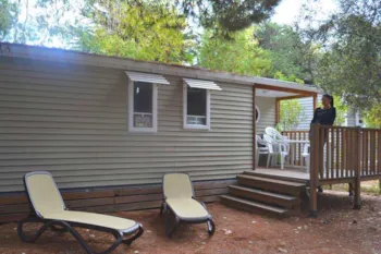 Mietunterkunft - Lodge Klim+Tv+Wifi Pool Seite - Camping-Village le Floride & l'Embouchure