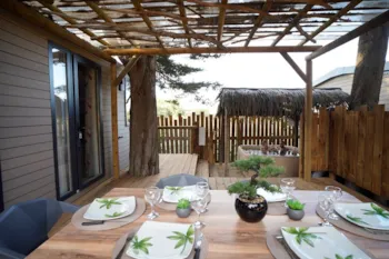 Mietunterkunft - Suite Riviera & Spa Premium+Klim+Tv+Wifi Fluß Seite - Camping-Village le Floride & l'Embouchure