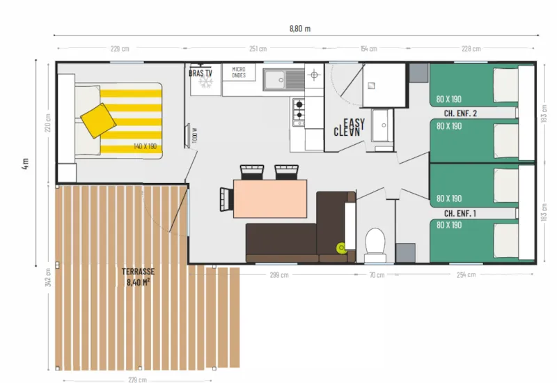Mobil Home Ciela Confort - 3 Chambres