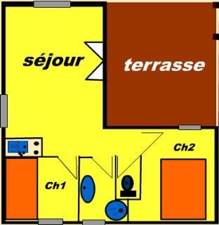 Gîte Soleil 50 M² (2 Chambres)