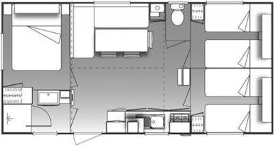 Mobile-home 32m² - 3 bedrooms + 12m² semi-covered terrace — 9