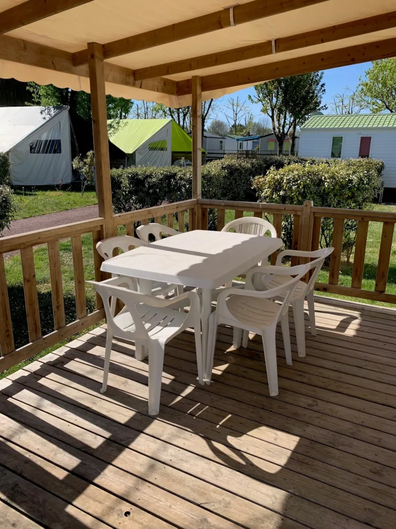 Mobile-Home 30M² + Terrasse Bois Semi-Couverte 12M²