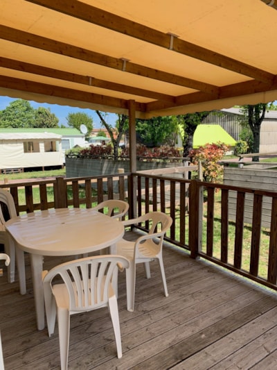 Mobile home 28m² + covered terrace (12m²) — 2