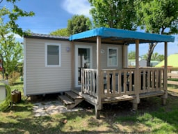 Accommodation - Mobile Home O'hara 20M² + Covered Terrace (8M²) - Camping du Petit Pont