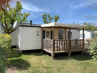 Mobile-home 30m² + 12m² semi-covered wooden terrace — 1