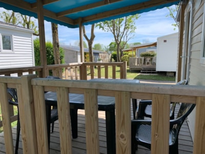 Mobile home 20m² + covered terrace (8m²) — 2