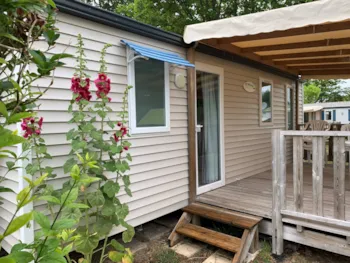 Location - Mobile-Home 28M² + Terrasse Bois Couverte 12M² - Camping du Petit Pont