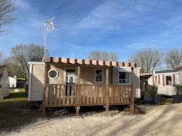Location - Mobile-Home 32M2 - 3 Chambres - Climatisation - Terrasse Couverte 12M2 - Camping du Petit Pont