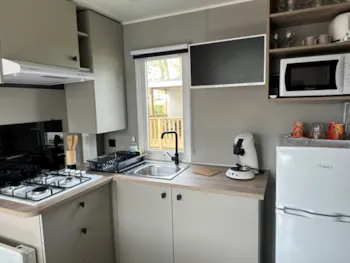 Location - 2024 Loggia 2- Climatisation -Mobile-Home 25M² + Terrasse Bois Couverte 9M² - Camping du Petit Pont