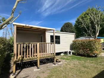 Location - 2024 Loggia 2- Climatisation -Mobile-Home 25M² + Terrasse Bois Couverte 9M² - Camping du Petit Pont