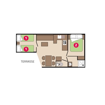 Atlantic mobile home - 24m² - 2 bedrooms